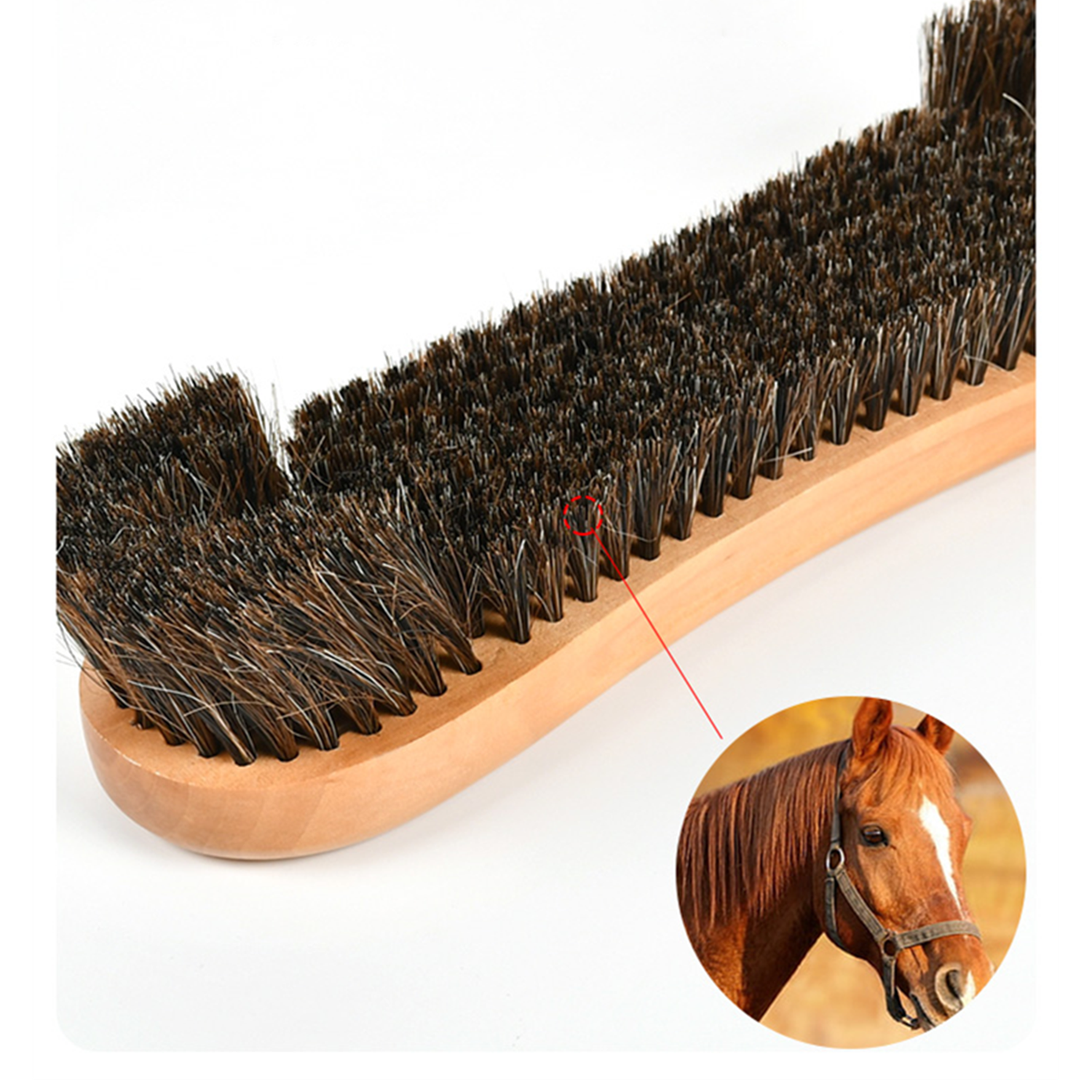 Wooden Pool/Billiard Brush Synthetic Horse Hair Bristles 12 Inch