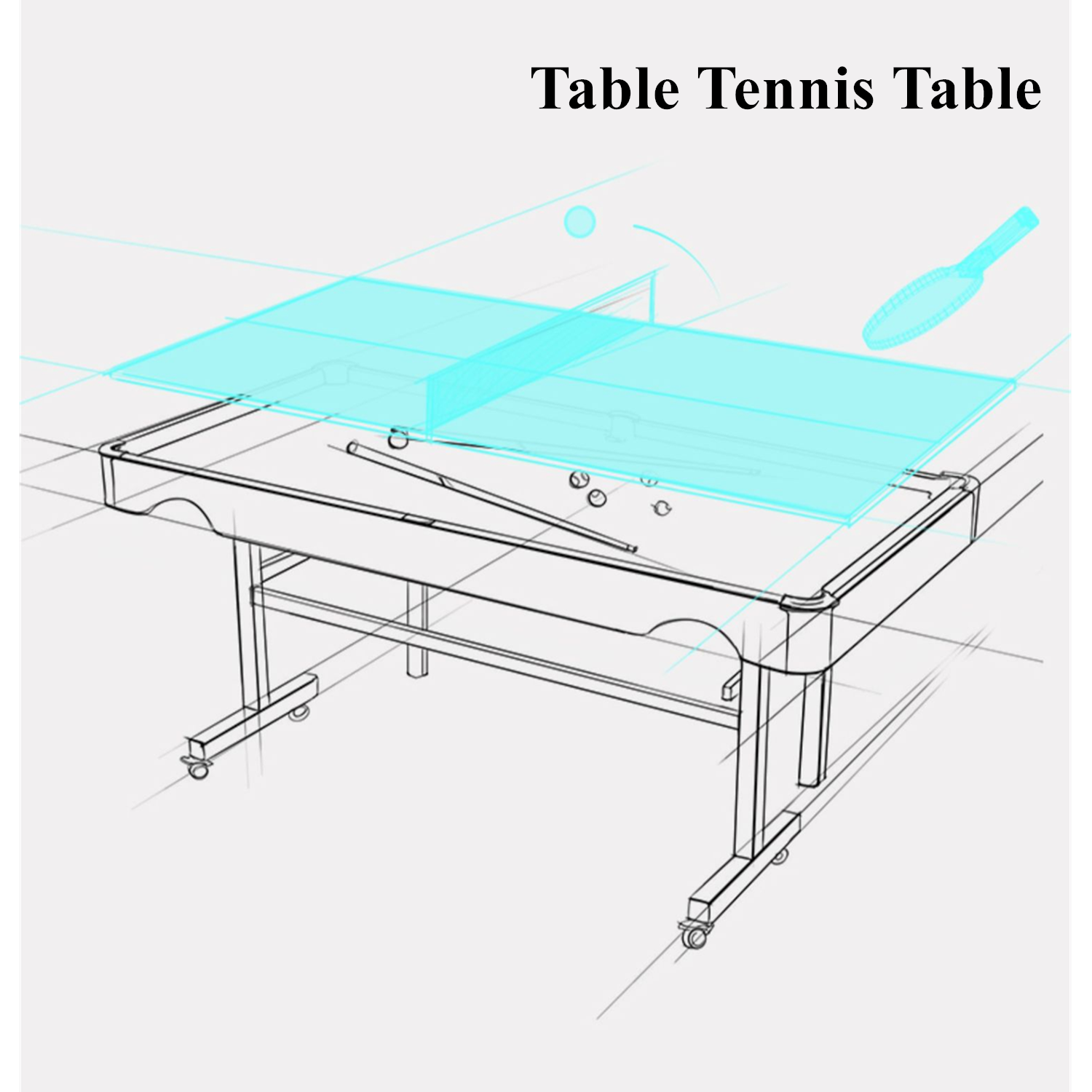 Otto Foldable Pool Table-6FT 3IN1| No Assembly Required