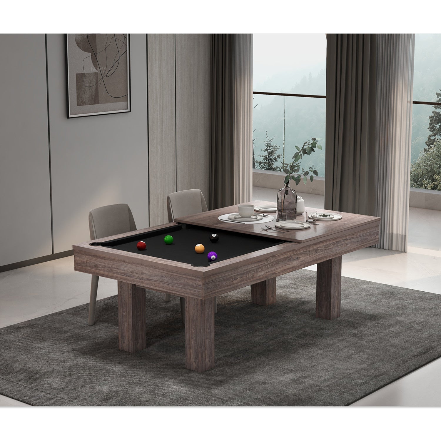 Sidra Dining Pool Table - Slate 3IN1 7FT